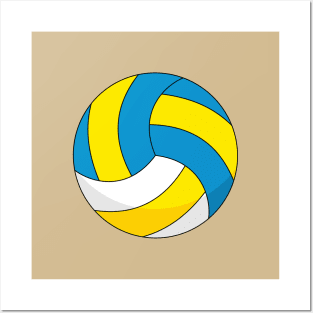 Cartoon Volleyball Ball Posters and Art